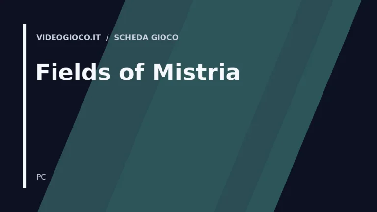 Visual grafico originale di Videogioco.it dedicato al gioco Fields of Mistria