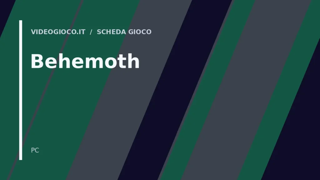 Visual grafico originale di Videogioco.it dedicata al gioco Behemoth.