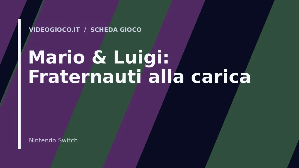 Visual grafica originale di Videogioco.it per il videogioco Mario & Luigi: Fraternauti alla carica