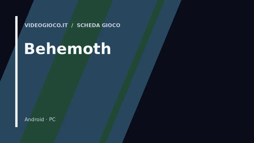 Visual grafico originale di Videogioco.it per il videogioco Behemoth
