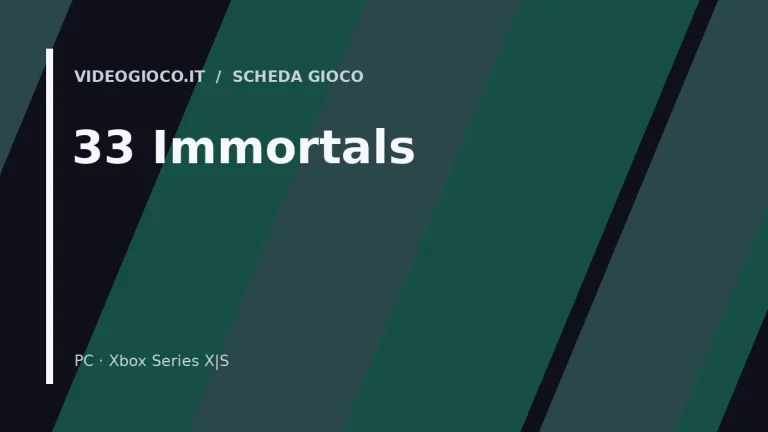 Visual grafico originale Videogioco.it per il videogioco 33 Immortals