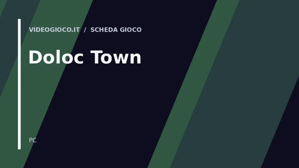 Copertina originale di Doloc Town realizzata da Videogioco.it