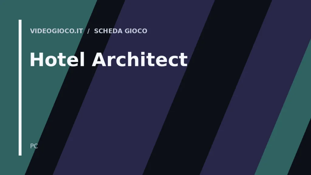 Copertina originale di Hotel Architect realizzata da Videogioco.it