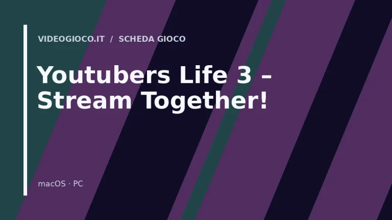 Visual grafico originale Videogioco.it per il videogioco Youtubers Life 3 – Stream Together!