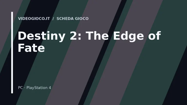Copertina di Destiny 2: The Edge of Fate con visual grafico originale di proprietà di Videogioco.it