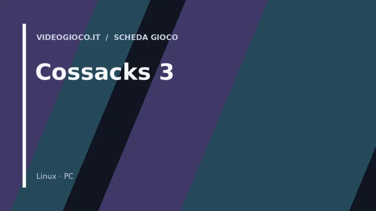Visual grafico originale Videogioco.it per il videogioco Cossacks 3.
