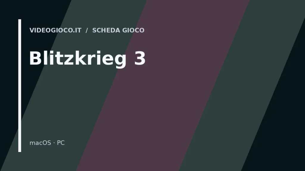 Visual grafico originale di Videogioco.it per Blitzkrieg 3