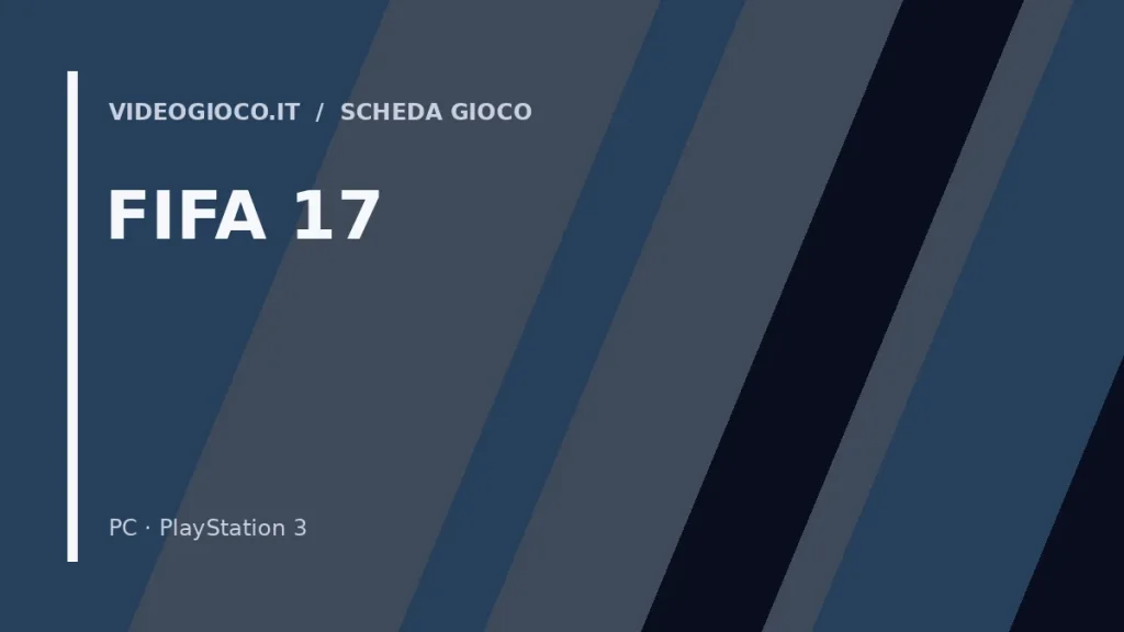Visual grafico originale Videogioco.it per il videogioco FIFA 17.