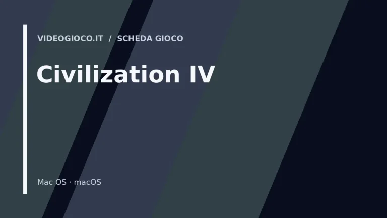 Copertina del gioco Civilization IV con visual grafico originale di Videogioco.it