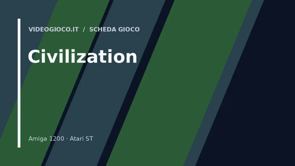 Copertina del gioco Civilization con visual grafico originale di Videogioco.it
