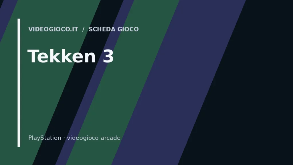Visual grafico originale di Videogioco.it per il gioco Tekken 3.