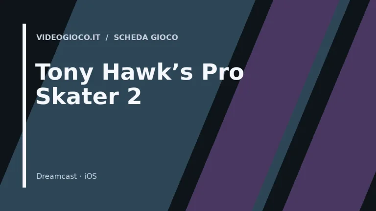 Visual grafico originale Videogioco.it per Tony Hawk's Pro Skater 2.
