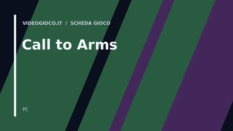 Visual grafico originale Videogioco.it dedicato al gioco Call to Arms.