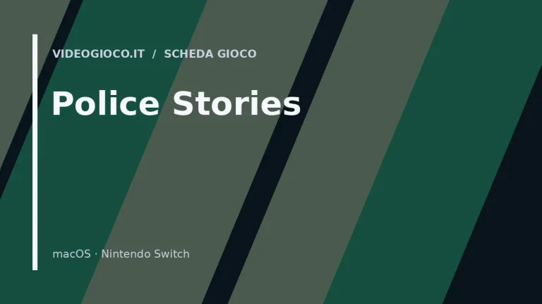 Visual grafico originale Videogioco.it per il gioco Police Stories.