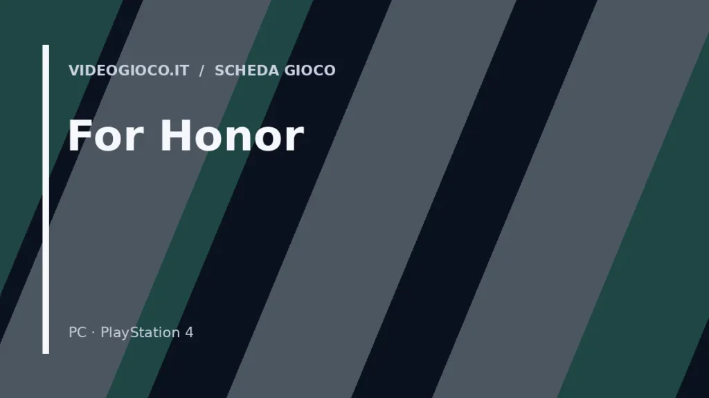 Visual grafico originale Videogioco.it per il gioco For Honor.