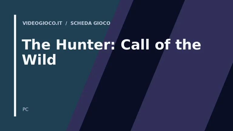 Visual grafico originale Videogioco.it per il gioco The Hunter: Call of the Wild.