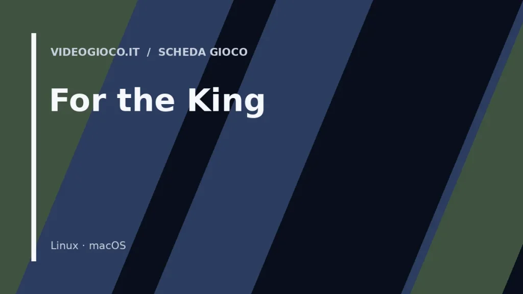 Visual grafica originale di For the King realizzata da Videogioco.it.