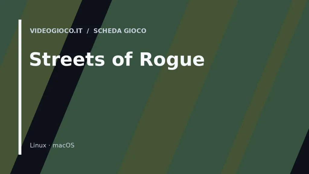 Visual grafico originale Videogioco.it per il gioco Streets of Rogue.