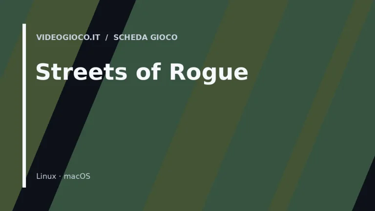 Visual grafico originale Videogioco.it per il gioco Streets of Rogue.