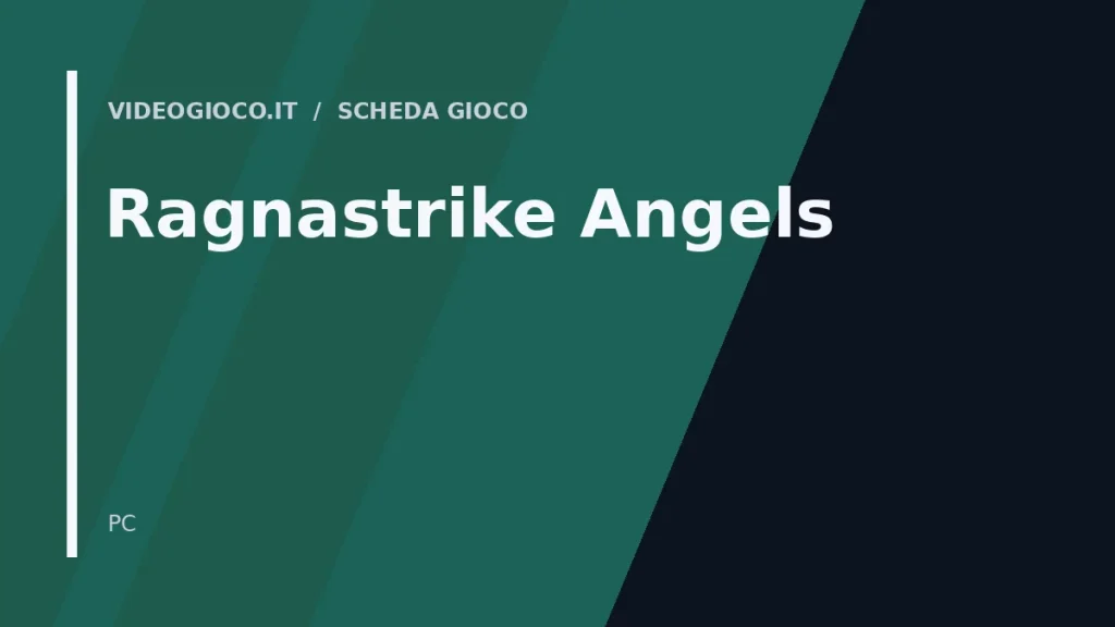 Copertina del videogioco Ragnastrike Angels con visual grafico originale Videogioco.it